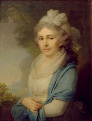 Porträtt av Yelizaveta Ivanovna Neklyudova 1773-1796, född Levashova, 1798