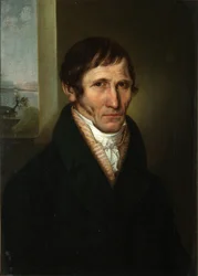 Porträtt av Krasnopolets godsförvaltare i Pskov-regionen, ca 1813