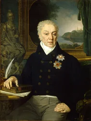 Porträtt av utrikesministern Dmitri Prokofievich Troshchinsky 1754-1829, 1819