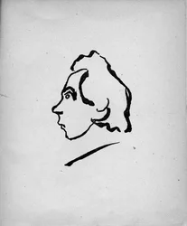 Porträtt av poeten Velimir Khlebnikov 1885-1922, 1913