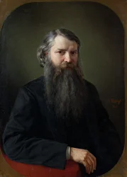 Porträtt av Ivan Yegorovich Zabelin (1820-1908) av Sherwood, Vladimir Osipovich (1832-1897)