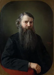 Porträtt av Ivan Yegorovich Zabelin 1820-1908, 1871