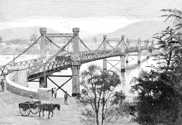The Bridge, Rockhampton, Queensland, Australien, 1886