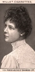 H.R.H. Prinsessan Adolphus av Schaumburg-Lippe, 1908.