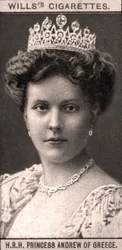 H.R.H. Prinsessan Andrew av Grekland, 1908.