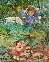Hide and Seek, ca 1880 (wc på papper)