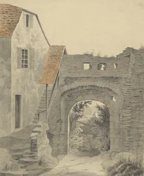 Ingången till Schloss Epstein, 1852.
