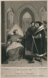 Kung Henrik VIII. Akt 3. Scen 2. Wolsey, hertig av Norfolk, Suffolk & c, 1796.