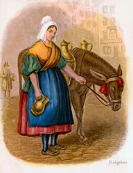 Belgisk mjölk-kvinna, 1809.