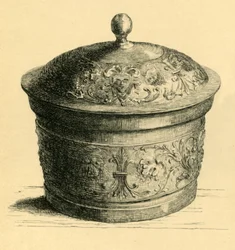 Metalllåda med lock, c1600, 1881.