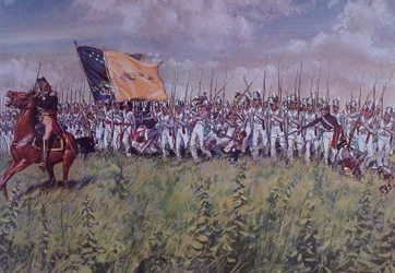 Slaget vid Chippawa (färg litho)