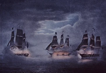 USS Constitution (färg litho)