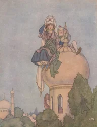 Hon satt den levande dagen på taket av hennes palats och väntade honom, c1930
