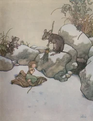 Hon stod vid dörren och bad om en bit korn-majs, c1930