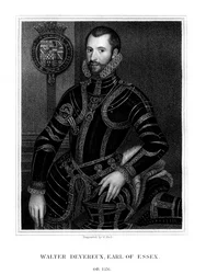 Walter Devereux, 1:e earl av Essex, engelsk adelsman, 1824.