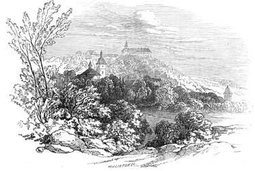 Slottet i Molsdorf - från Hans Kungliga Höghet Prins Alberts teckning, 1845.