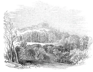 Sommarpalatset i Würtemburg - från Hans Kungliga Höghet Prins Alberts teckning, 1845.