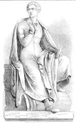 Thorwaldsens staty av Lord Byron, 1845.