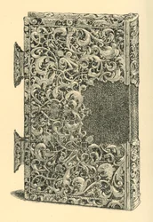 Bokomslag i förgyllt silver, 1881.