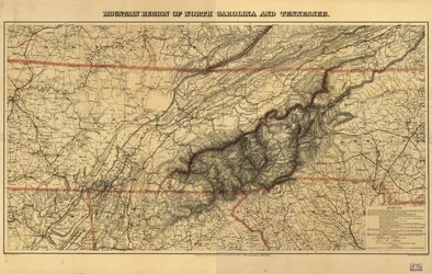 Bergsregionen North Carolina och Tennessee.
