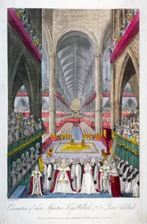 Kröningen av Vilhelm IV och drottning Adelaide i Westminster Abbey, London, 1831