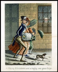God jul och gott nytt år till dig, viktorianskt julkort