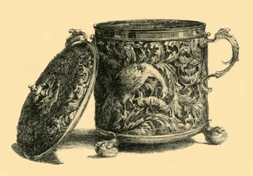 Förgylld bägare och lock, 1669-1670, 1881.