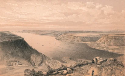 "Norra sidan av hamnen i Sebastopol, från toppen av hamnen", 1856
