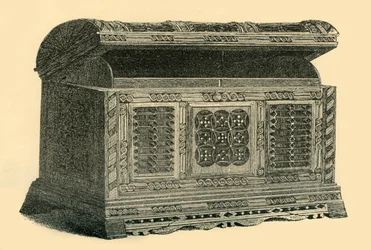 Sniden genombruten låda, 1500-c1860, 1881.