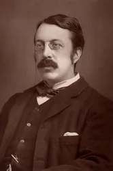 ""Charles Villiers Stanford (1852-1924) irländsk kompositör och musikpedagog, född i Dublin. (woodburytype)
