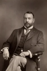""Sydney Grundy (1848-1914) engelsk dramatiker och advokat. Författare till ett flertal pjäser, främst komedier och farser. (woodburytype)