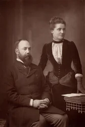 Charles och Emilia Wentworth Dilke (svartvitt foto)