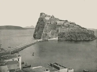 Aragonese slott, Ischia, Italien, 1895.