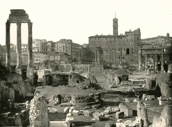Översikt över forumet, Rom, Italien, 1895.