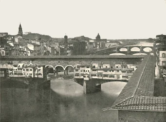 Ponte Vecchio, Florens, Italien, 1895.