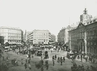 Puerta del Sol, Madrid, Spanien, 1895.
