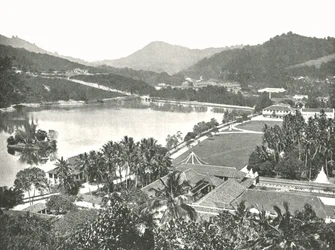 Utsikt från Lady Hortons Walk, Kandy, Ceylon, 1895.