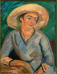 Kvinna med hatt (Oda Rösler)