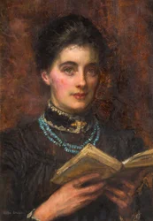 Porträtt av konstnärens fru, 1895-1910.