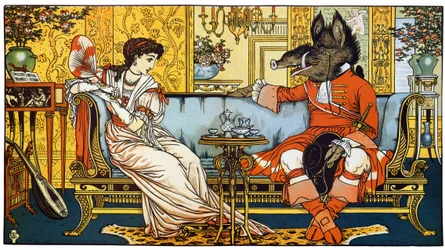 "Beauty and the Beat" Illustration av Walter Crane (1845-1915)