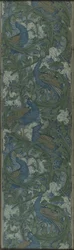 Utskuren tapetvåd med fikon och påfåglar, ca 1895
