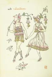 Blommor från Shakespeares trädgård: Columbines, 1906