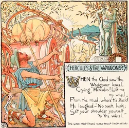 Hercules and the Waggoner, illustration från 