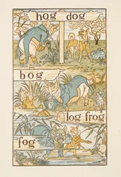Rimande ord som slutar på bokstaven G. The Golden primer.