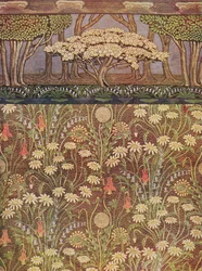 "The Meadow" tapet, med "The May Tree" fris, ca 1905 (tryck)
