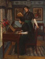 Musiklektionen, c. 1890.