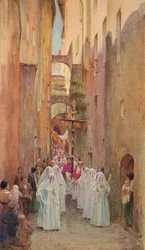 En procession i San Remo, c1910, 1912