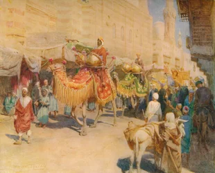 En arabisk bröllopsprocession, c1905, 1912