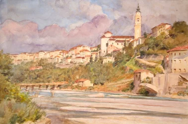 Belluno, Italien 1925 (akvarell)