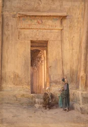 Dörröppning i Isis tempel (akvarell)